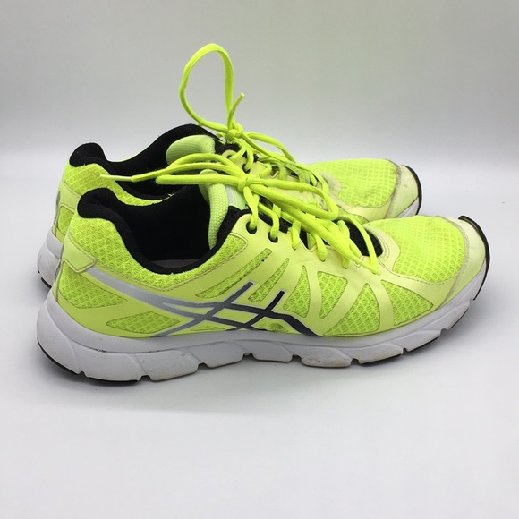 asics neon colored running shoes